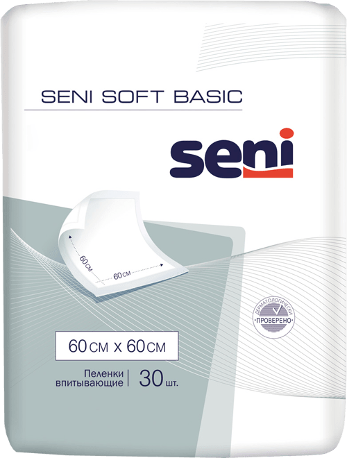 Пеленки Seni Soft Basic 60x60см N30