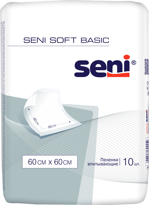 Пеленки Seni Soft Basic 60x60см N10
