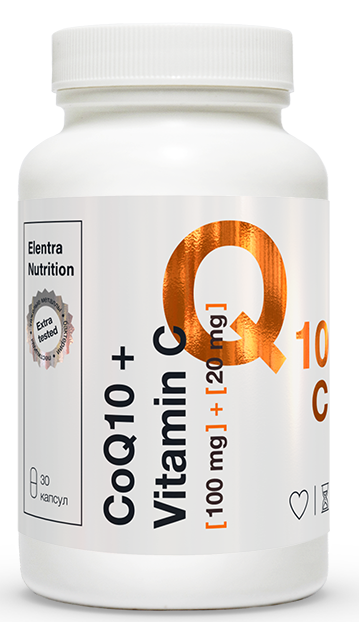 Elentra Nutrition Коэнзим Q10 + витамин С капс N30