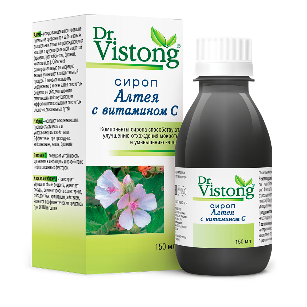 Dr.Vistong Сироп Алтея с витамином С фл 150мл
