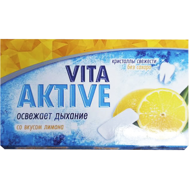 Жевательная резинка без сахара со вкусом лимона N12 Вита актив