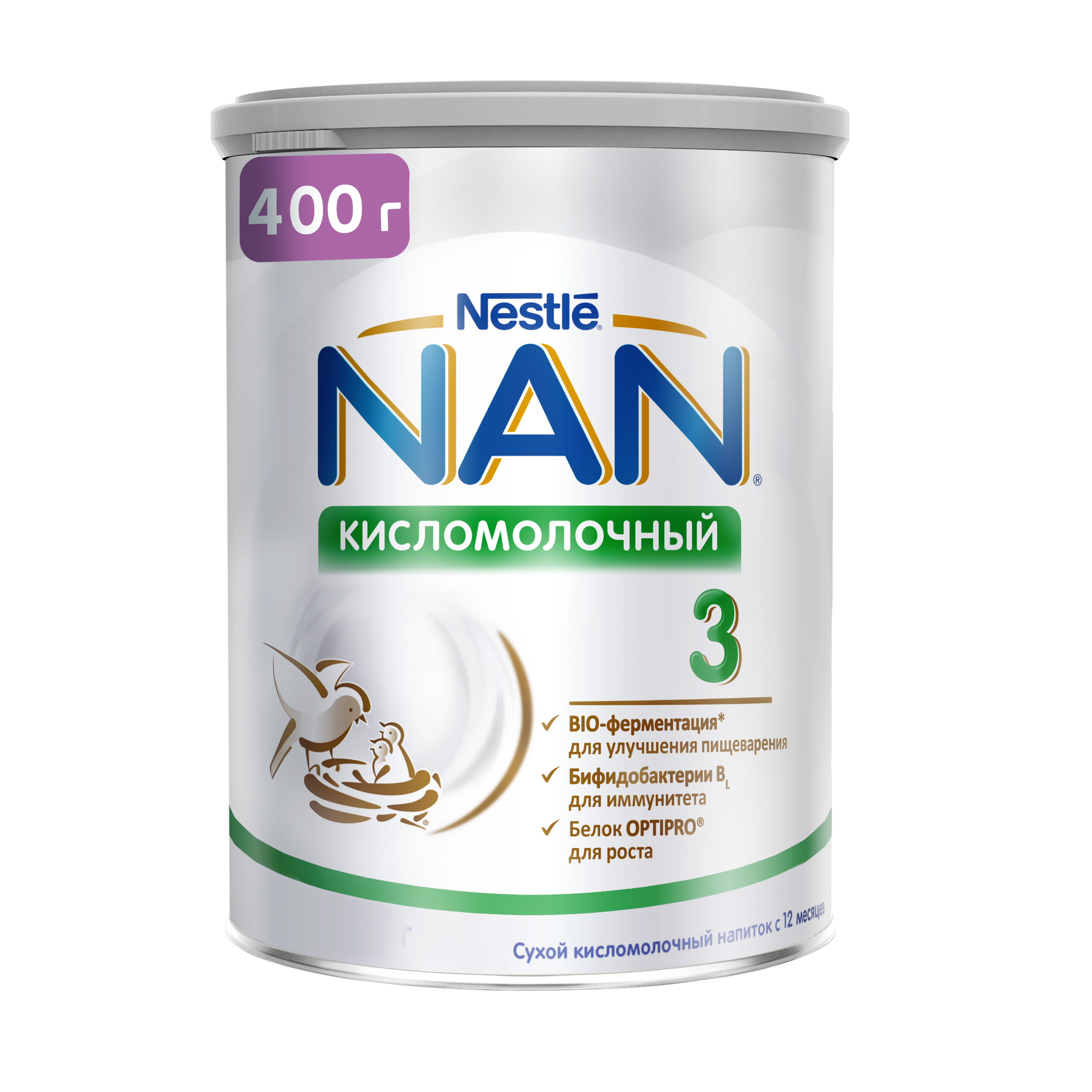 NAN 3 Кисломолочный напиток для улучшения пищеварения 400г с 12мес для специальных потребностей (НАН)