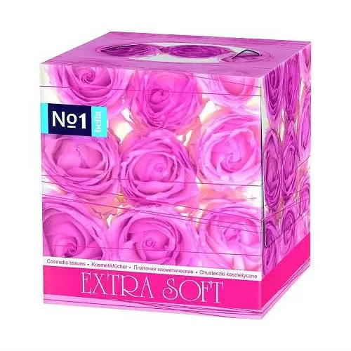 Платочки бумажные Белла N80 розовые розы