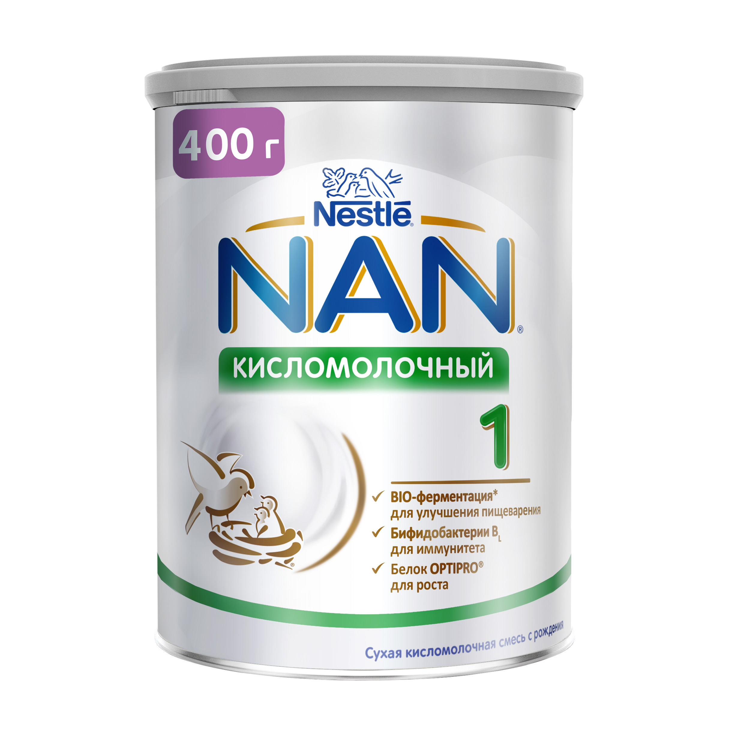 NAN 1 Кисломолочный смесь для улучшения пищеварения 400г с 0мес для специальных потребностей (НАН)