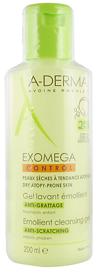 Exomega control гель очищающий 2в1 для тела и волос 200мл A-derma (А-Дерма)