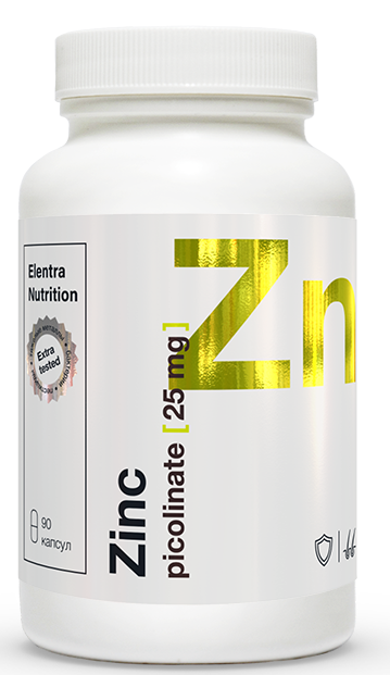 Elentra Nutrition Пиколинат цинка 25мг капс N90