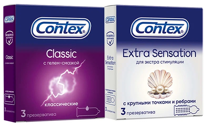 Презервативы Contex Classic N3 + Extra Sensation N3