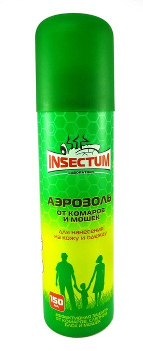 Аэрозоль от комаров и мошек 150мл Insectum