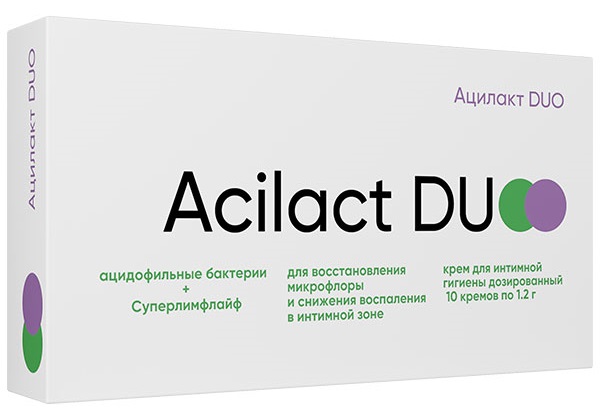 Ацилакт DUO крем для интимной гигиены дозированный 1,2г N10
