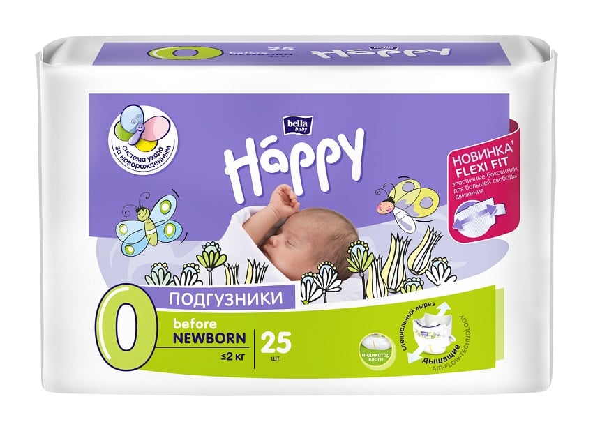 Подгузники bella baby Happy Before Newborn до 2кг N25