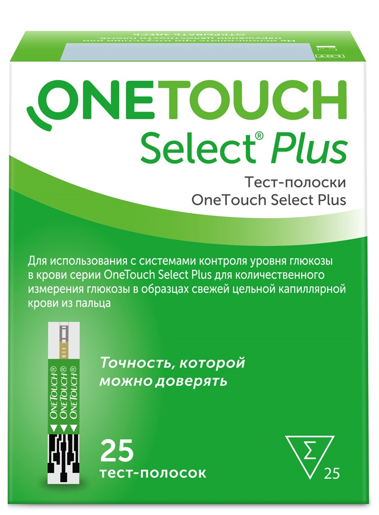 Тест-полоски OneTouch Select Plus (УанТач Селект Плюс) N25