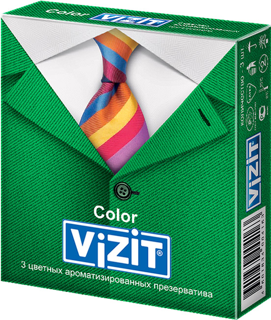 Презервативы VIZIT Color Цветные ароматизированные N3