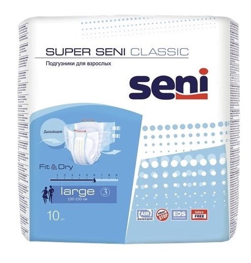 Подгузники Super Seni Classic размер L N10