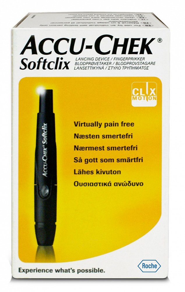 Ручка для прокалывания кожи Accu-Chek SoftClix (Акку-Чек Софткликс) + ланцеты N25