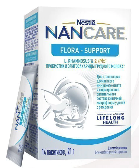 NANCARE Flora Support пробиотик и олигосахариды пак 1,5г х 14