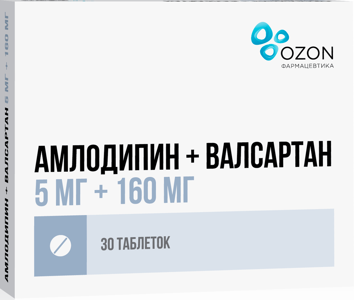 Амлодипин+Валсартан таб 5мг+160мг N30 Озон