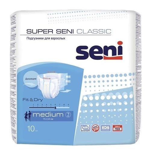 Подгузники Super Seni Classic размер M N10