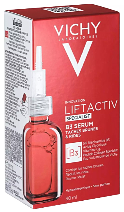 Liftactiv cыворотка комплексного действия с витамином B3 против пигментации и морщин 50мл (Виши)