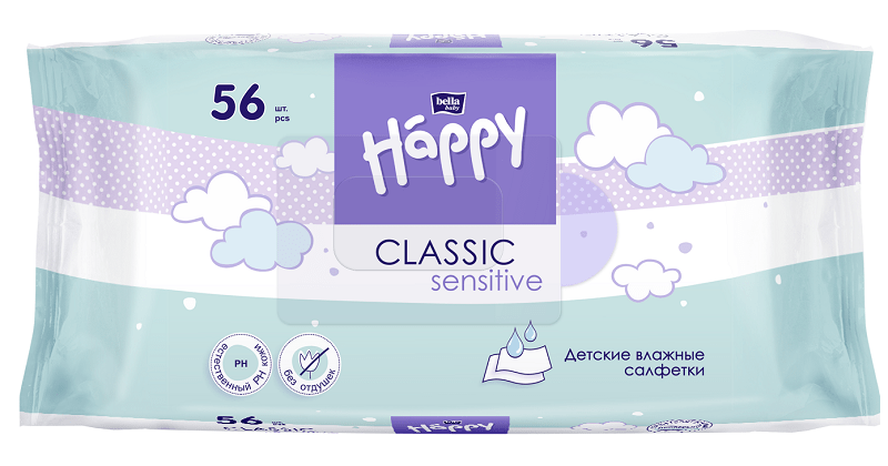Салфетки влажные bella baby Happy classic sensitive N56