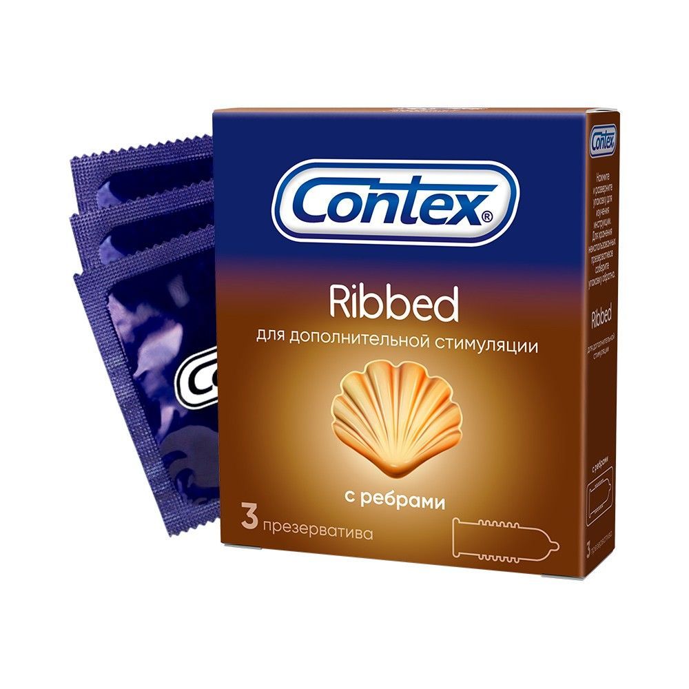 Презервативы Contex Ribbed N3 с ребрами