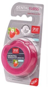 SPLAT Нить зубная вощеная с ароматом клубники 30 м