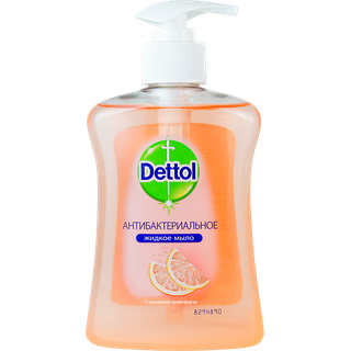 Деттол мыло антибактериальное 250мл с ароматом грейпфрута