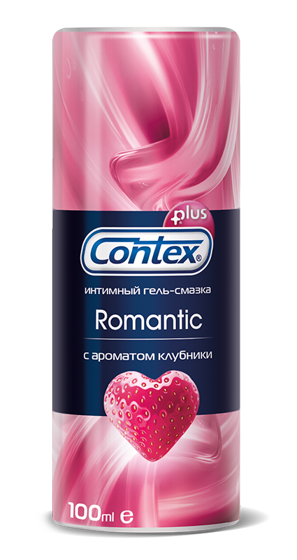 Гель-смазка Contex Romantic 100мл с ароматом клубники