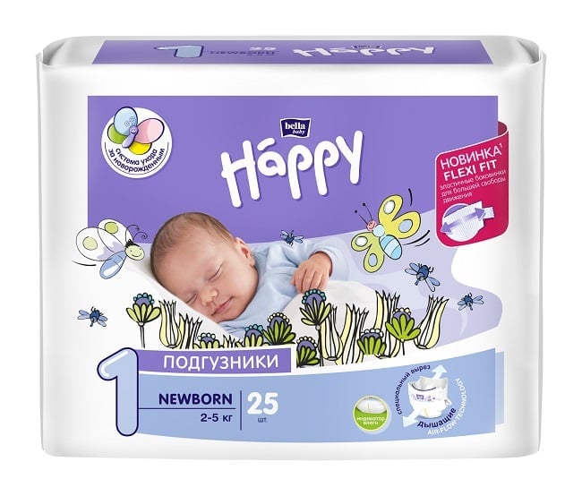 Подгузники bella baby Happy Newborn 2-5кг N25