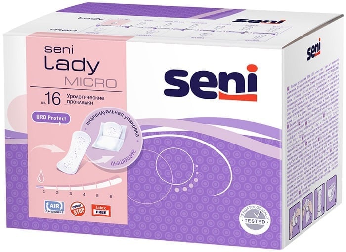 Прокладки Seni Lady Micro N16 урологические